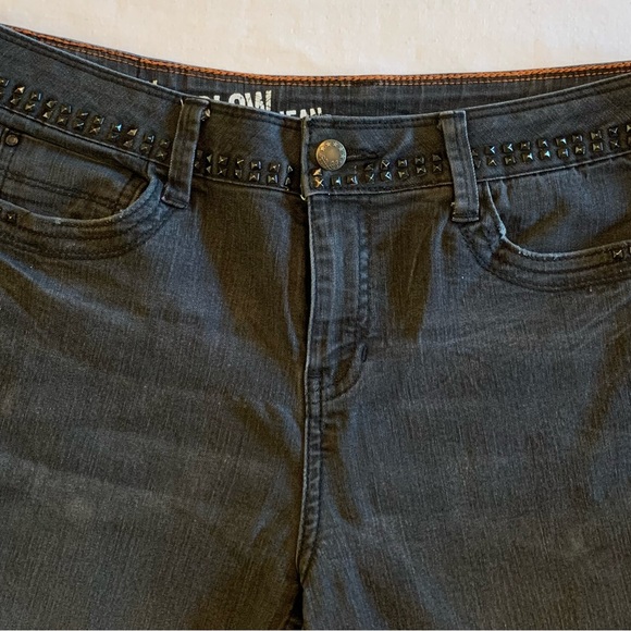 DKNY Jeans - black washed worn denim size 12 - Picture 4 of 6